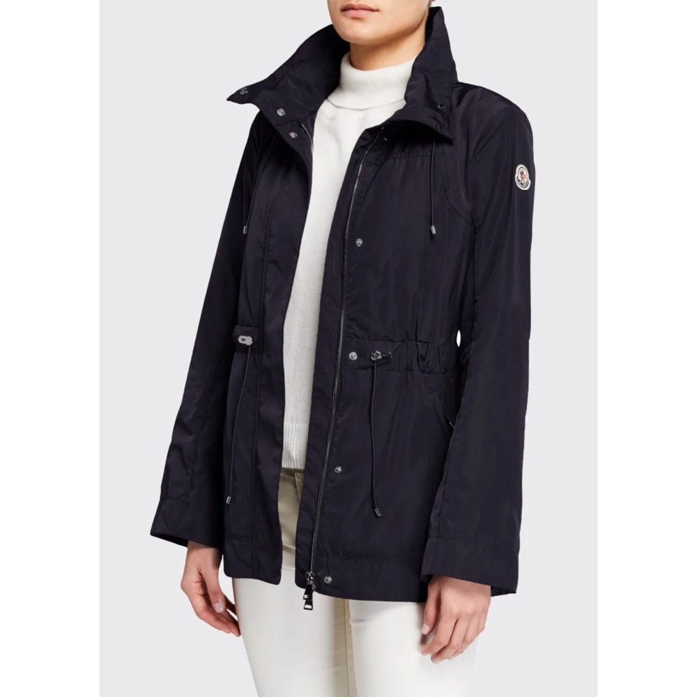 Moncler Navy Ocre Jacket Short Parka Size 1